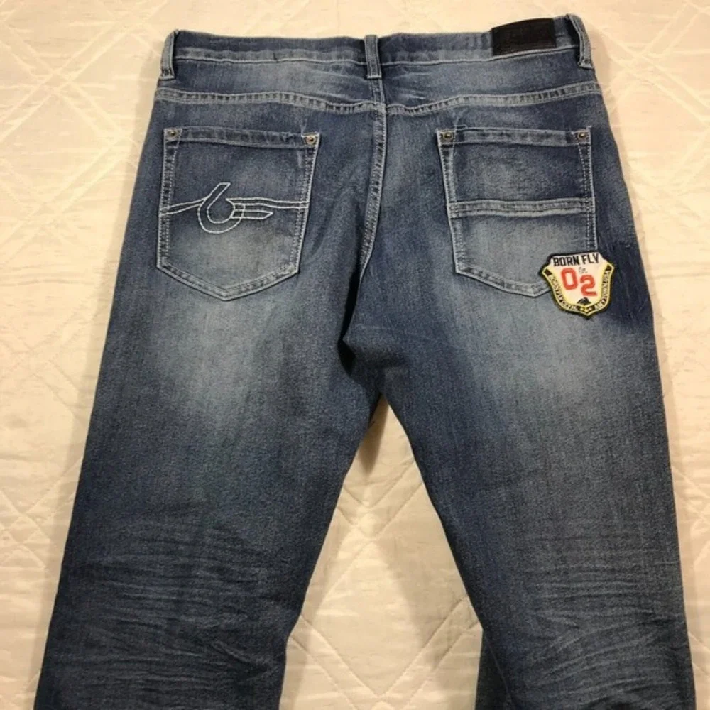 born fly anytown USA fashion blue jeans‎ 34X32